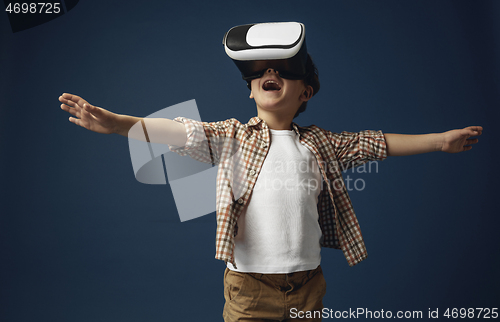 Image of Child with virtual reality headset