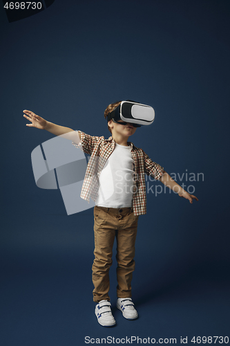 Image of Child with virtual reality headset