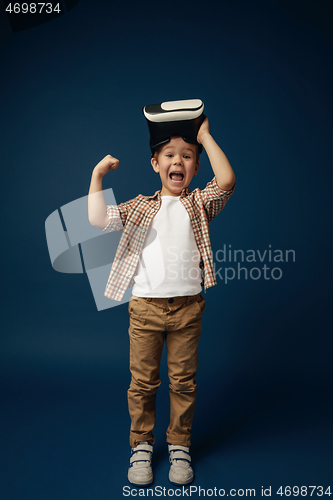 Image of Child with virtual reality headset