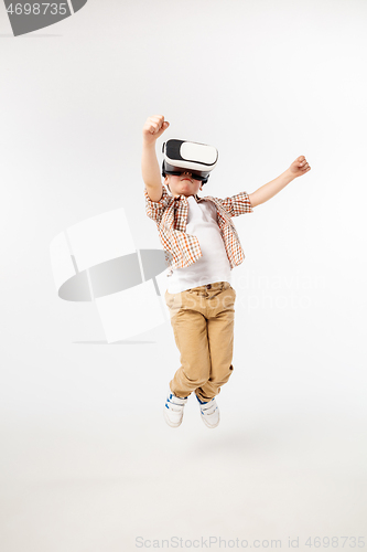 Image of Child with virtual reality headset