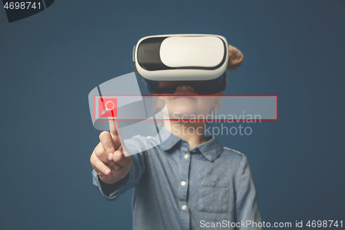 Image of Child with virtual reality headset