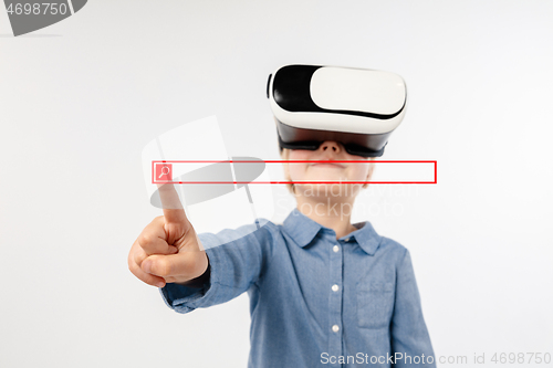 Image of Child with virtual reality headset