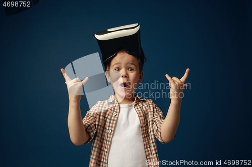 Image of Child with virtual reality headset