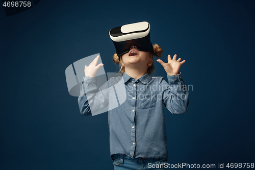 Image of Child with virtual reality headset