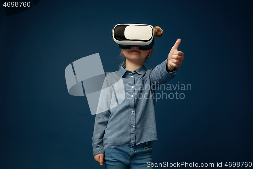 Image of Child with virtual reality headset