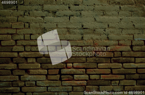 Image of Old weathered clay brick background texture