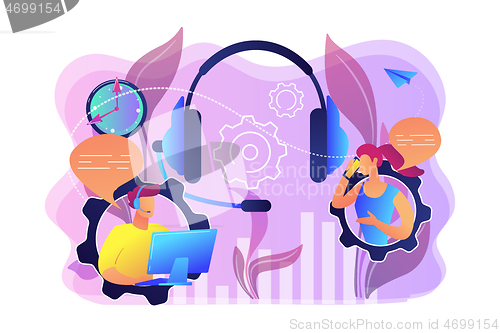 Image of Cold calling concept vector illustration.