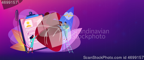 Image of Ischemic heart disease concept banner header.