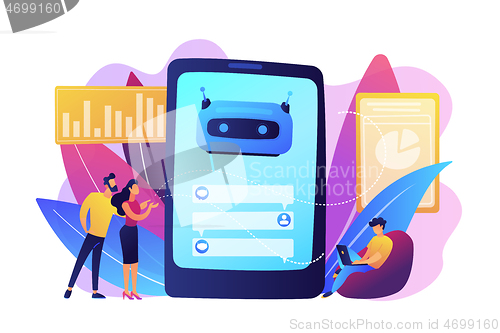 Image of Chatbot customer service concept vector illustration.