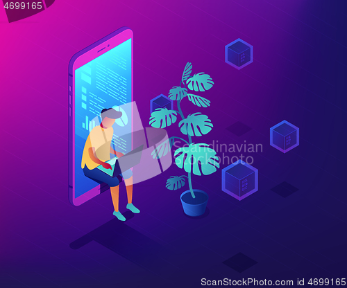 Image of Digital era concept vector isometric illustration.