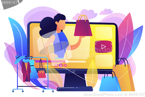 Image of Fashion blog concept vector illustration.