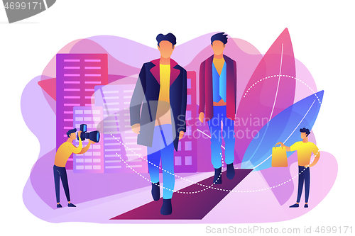 Image of Men style and fashion concept vector illustration.