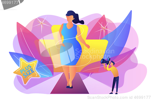 Image of Plus size models concept vector illustration.