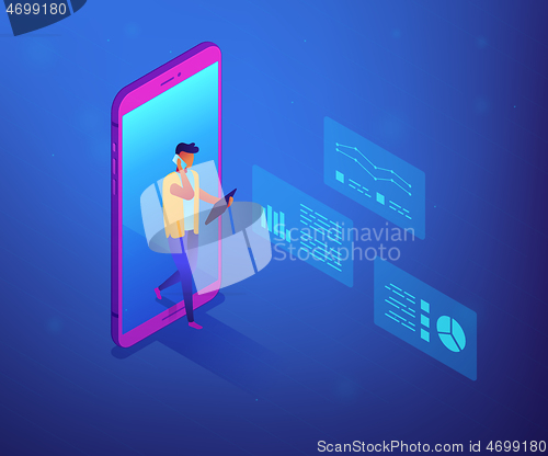 Image of Data insight concept vector isometric illustration.