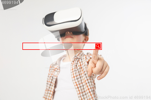 Image of Child with virtual reality headset