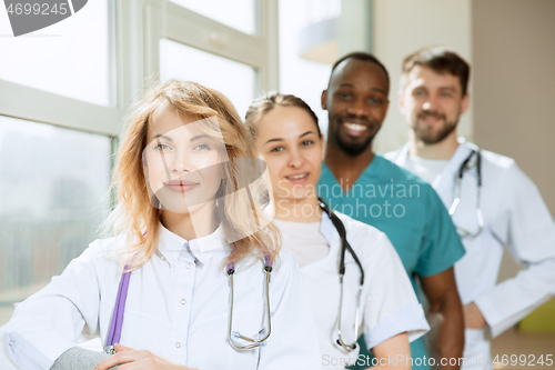 Image of Healthcare people group. Professional doctors working in hospital office or clinic