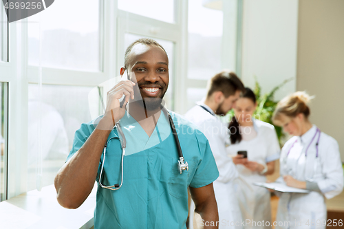 Image of Healthcare people group. Professional doctors working in hospital office or clinic