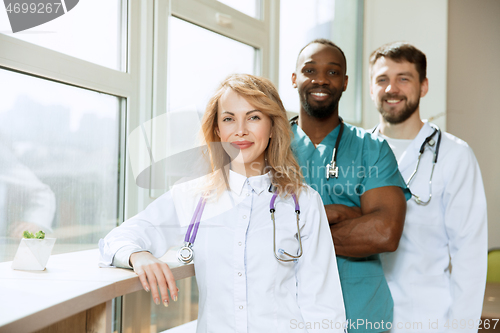 Image of Healthcare people group. Professional doctors working in hospital office or clinic