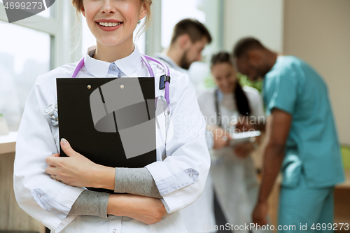 Image of Healthcare people group. Professional doctors working in hospital office or clinic