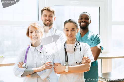 Image of Healthcare people group. Professional doctors working in hospital office or clinic