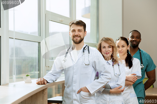 Image of Healthcare people group. Professional doctors working in hospital office or clinic