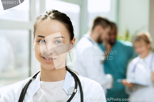 Image of Healthcare people group. Professional doctors working in hospital office or clinic