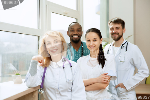 Image of Healthcare people group. Professional doctors working in hospital office or clinic