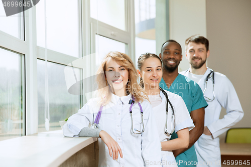 Image of Healthcare people group. Professional doctors working in hospital office or clinic