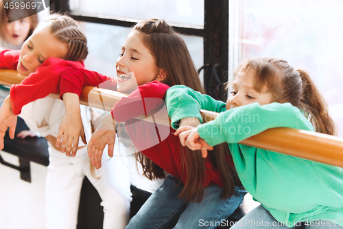 Image of The kids at dance school. Ballet, hiphop, street, funky and modern dancers