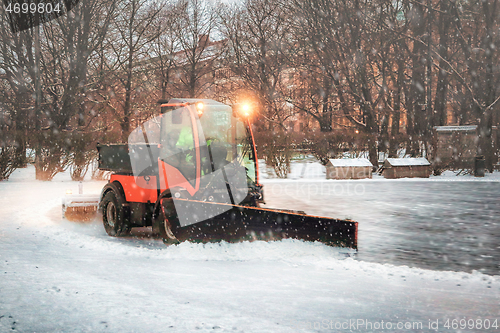 Image of Snow Tractor at Work