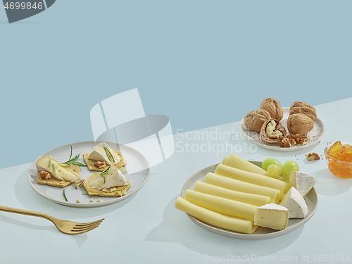 Image of still life with breakfast plates