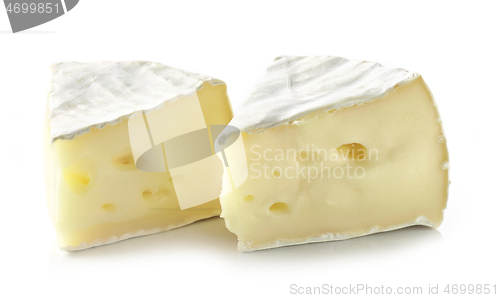 Image of pieces of brie cheese