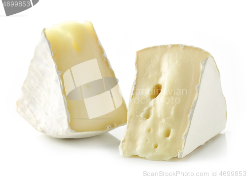 Image of pieces of brie cheese