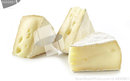 Image of pieces of brie cheese