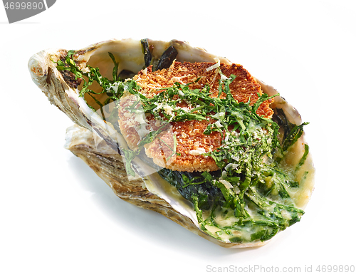 Image of baked oyster isolated