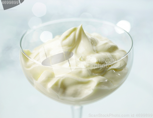 Image of glass of whipped mascarpone cheese cream