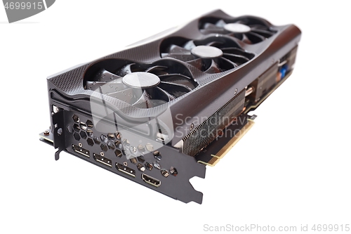 Image of Computer graphics card on a desk