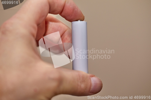 Image of 1.5 Volt AA Battery in hand