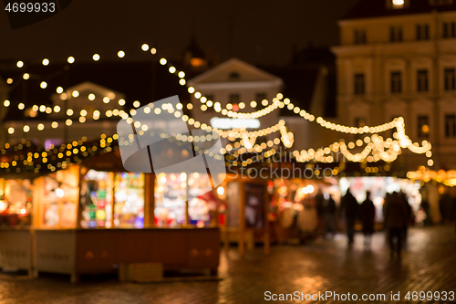 Image of christmas market at tallinn old town hall square