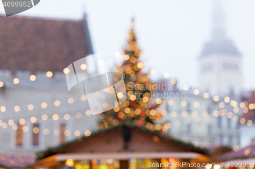 Image of christmas market at tallinn old town hall square