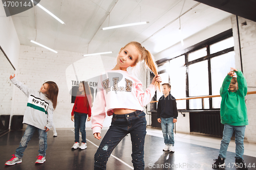 Image of The kids at dance school. Ballet, hiphop, street, funky and modern dancers