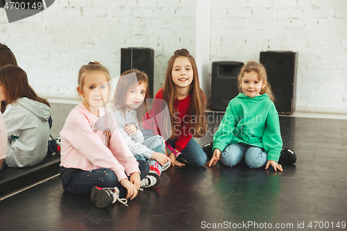 Image of The kids at dance school. Ballet, hiphop, street, funky and modern dancers