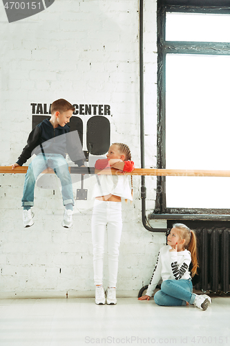 Image of The kids at dance school. Ballet, hiphop, street, funky and modern dancers