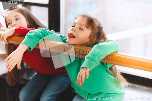 Image of The kids at dance school. Ballet, hiphop, street, funky and modern dancers