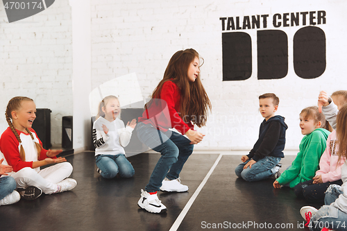 Image of The kids at dance school. Ballet, hiphop, street, funky and modern dancers