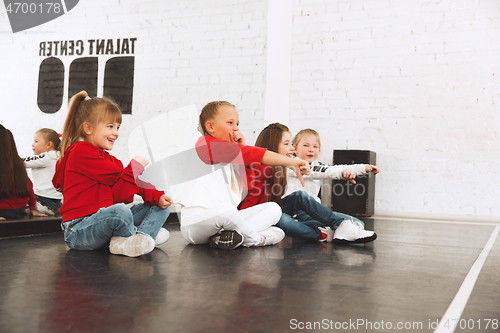 Image of The kids at dance school. Ballet, hiphop, street, funky and modern dancers