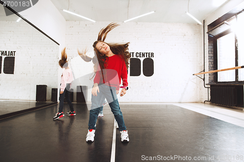 Image of The kids at dance school. Ballet, hiphop, street, funky and modern dancers