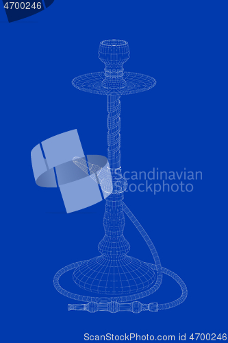 Image of 3d model of hookah