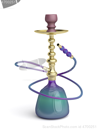 Image of Colorful hookah with gold elements