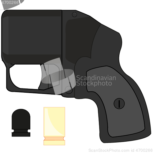Image of Traumatic gun wasp on white background is insulated